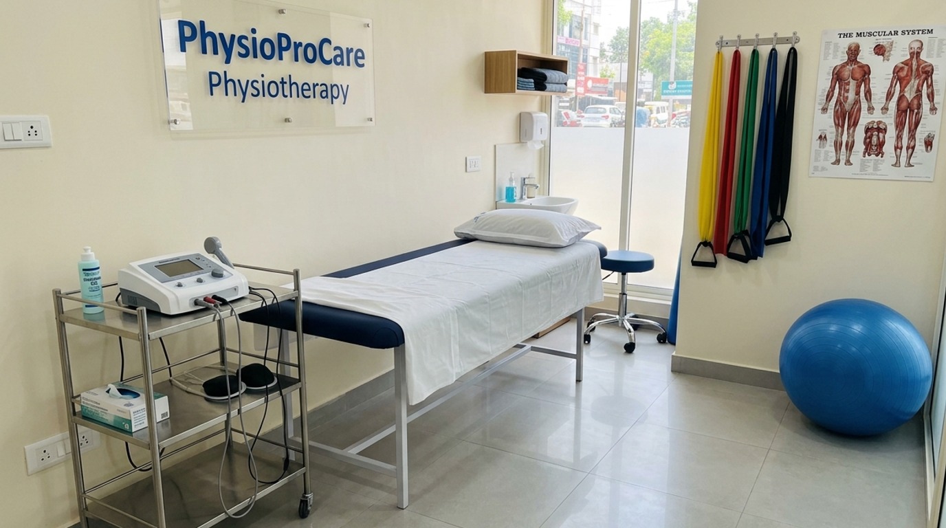PhysioProCare physiotherapy clinic treatment facility at Ajnara Homes, Greater Noida West
